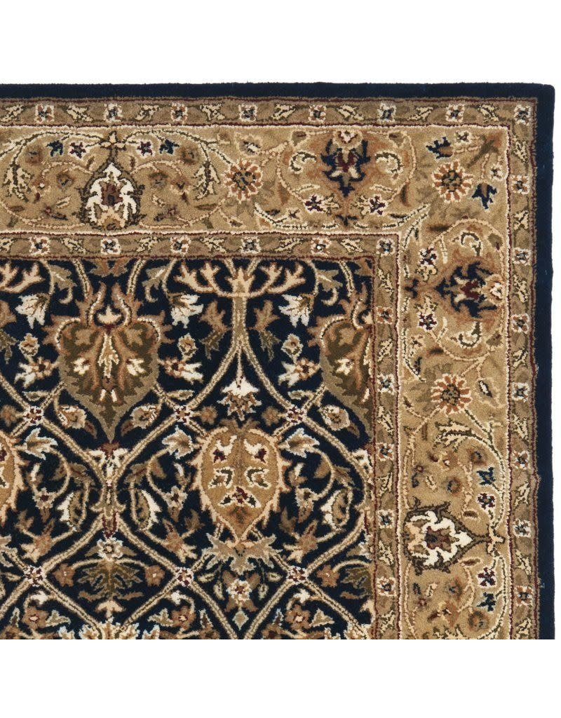 Evie Oriental Handmade Tufted Wool Blue/Gold Area Rug