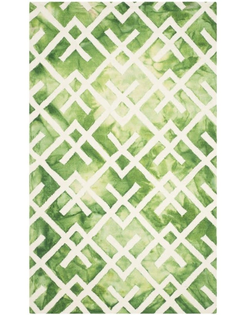 Jawhar Handwoven Cotton/Wool Green/Ivory Area Rug