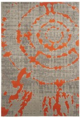 Deasia Light Gray/Orange Area Rug