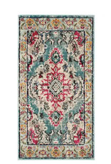 Lennert Light Blue/Fuchsia Area Rug