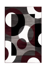 Toomsboro Geometric Burgundy Area Rug