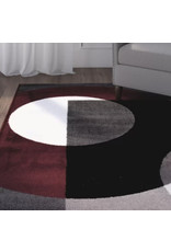 Toomsboro Geometric Burgundy Area Rug