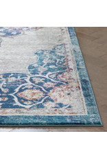 Bleecker Street Aidan Bohemian Vintage Floral Medallion Gray/Blue Area Rug