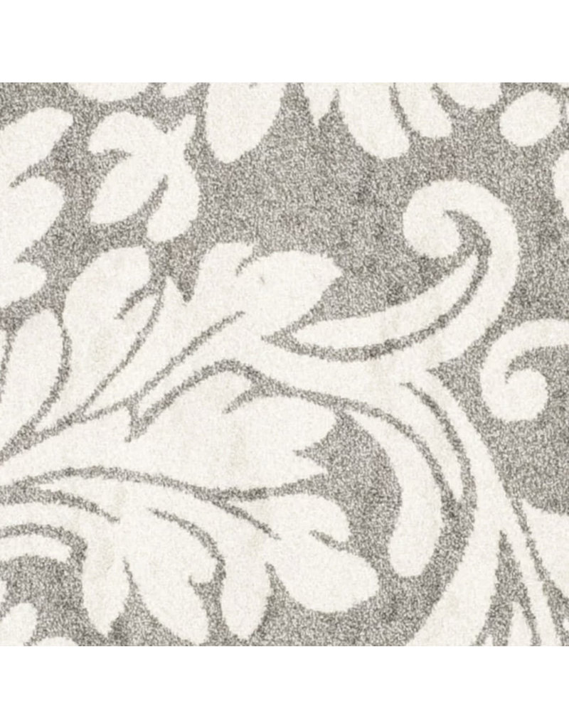 Maritza Floral Dark Grey / Beige Area Rug