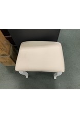 White Upholstered Vanity Stool