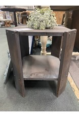 Gray Stained Oak Side Table