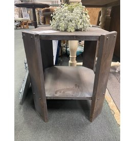 Gray Stained Oak Side Table