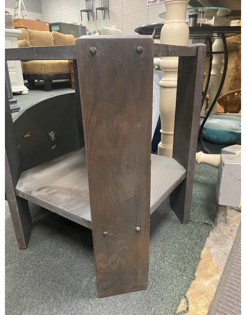 Gray Stained Oak Side Table