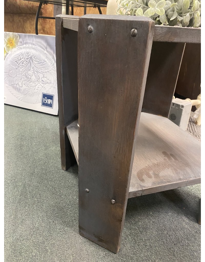 Gray Stained Oak Side Table