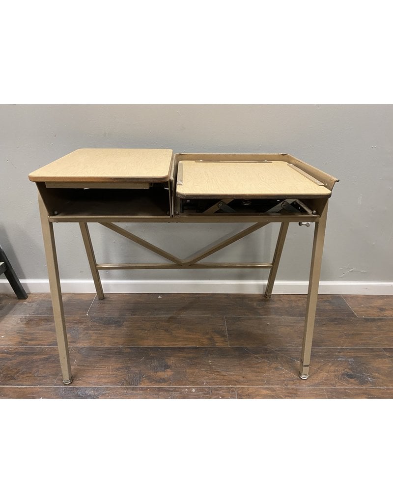 Tan Vintage Printer Table