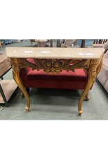 Marble Top Gold Sofa Table