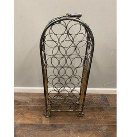 Grape Themed Small  Metal Wine Bottle Rack