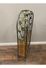 Grape Themed Small  Metal Wine Bottle Rack