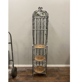 Grape Themed Tall Metal Wine Bottle Stand