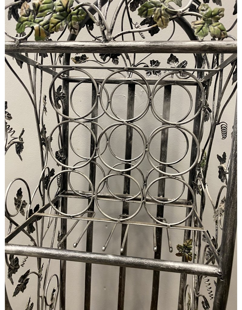 Grape Themed Tall Metal Wine Bottle Stand