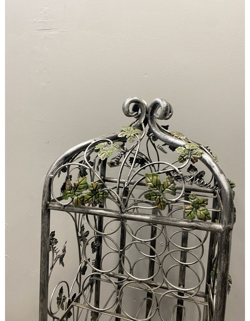 Grape Themed Tall Metal Wine Bottle Stand