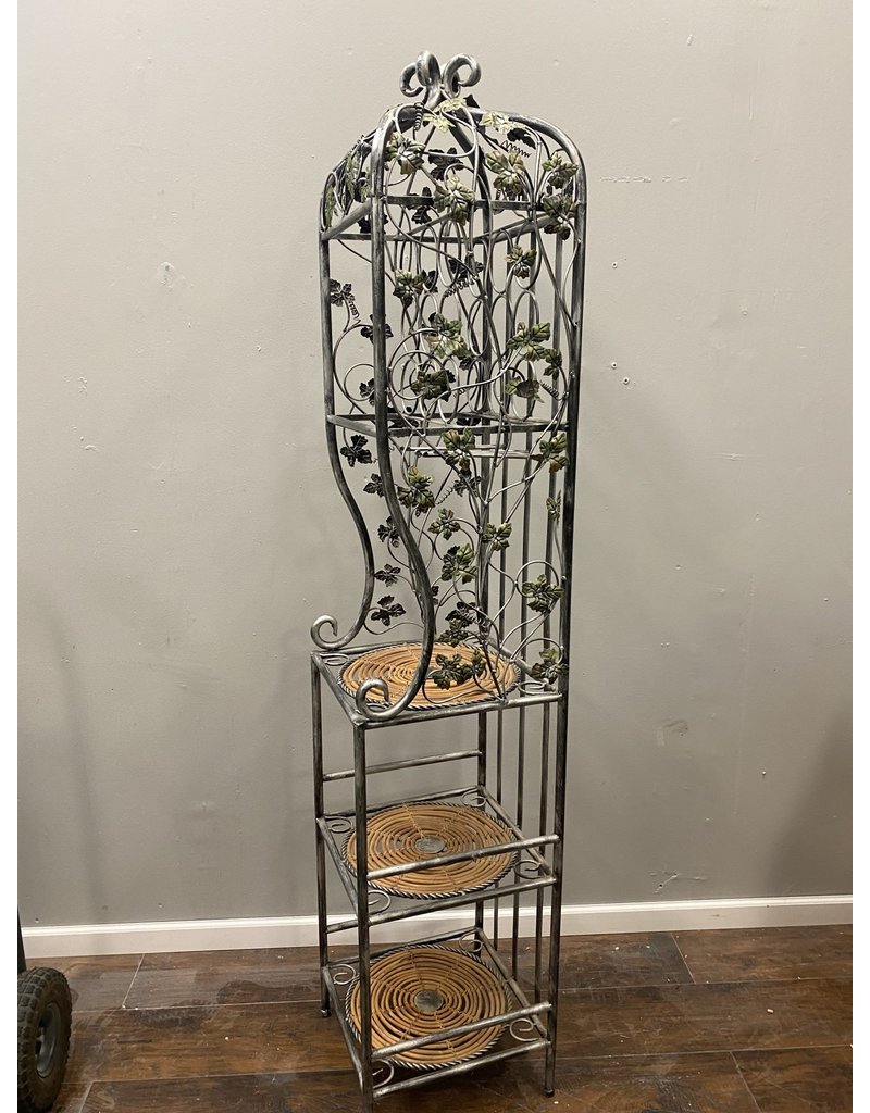 Grape Themed Tall Metal Wine Bottle Stand