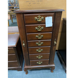 Queen Anne Style Jewelry Chest with 6 Drawers