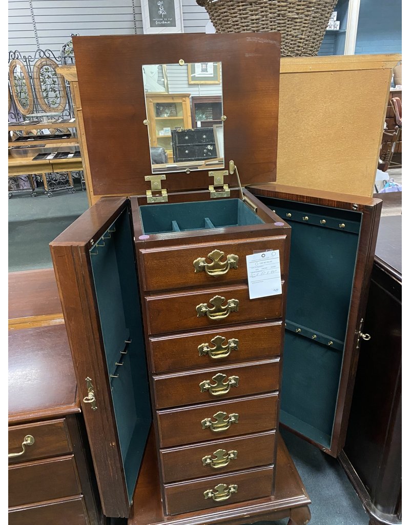 Queen Anne Style Jewelry Chest with 6 Drawers