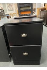 Black File Cabinet with 2 Drawers