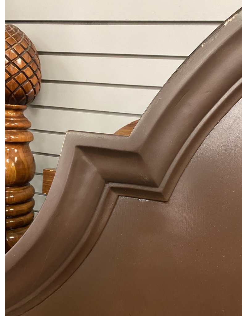 Dark Wood  Arched Full/Queen Size Headboard/ bed Frame