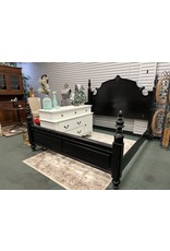 Black Painted King Size Ornate Bed