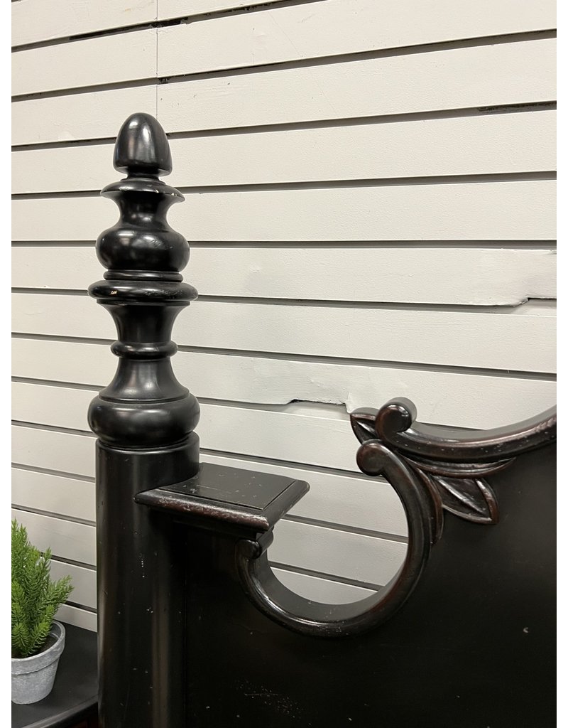 Black Painted King Size Ornate Bed