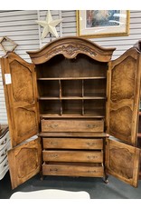 Dark Wood Tall French Style Armoire