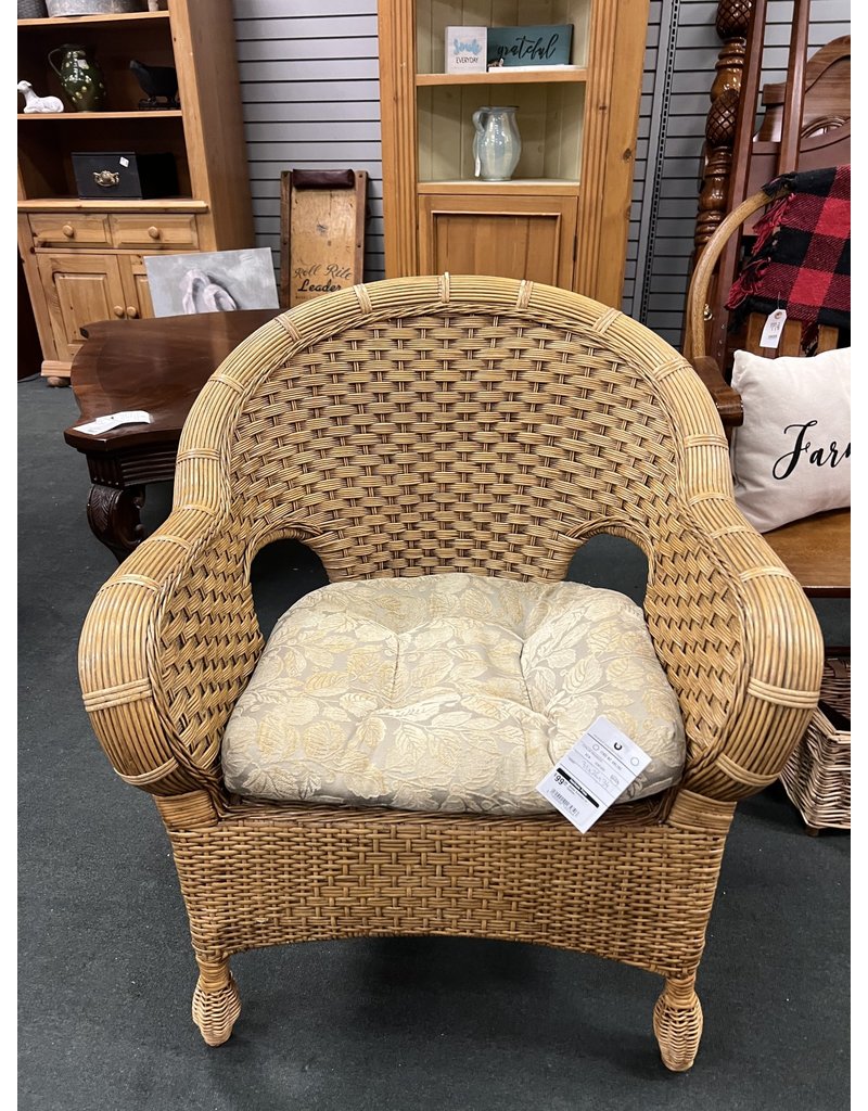 Wicker Armchair w/ Cushion