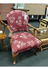 Red Floral Arm Chair