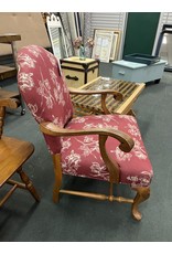 Red Floral Arm Chair
