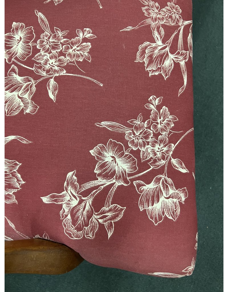 Red Floral Arm Chair