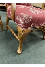 Red Floral Arm Chair