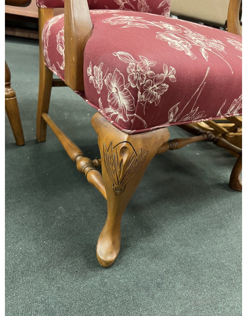 Red Floral Arm Chair
