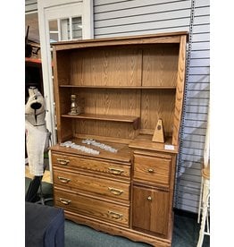 Oak Dresser w/ Hutch Top