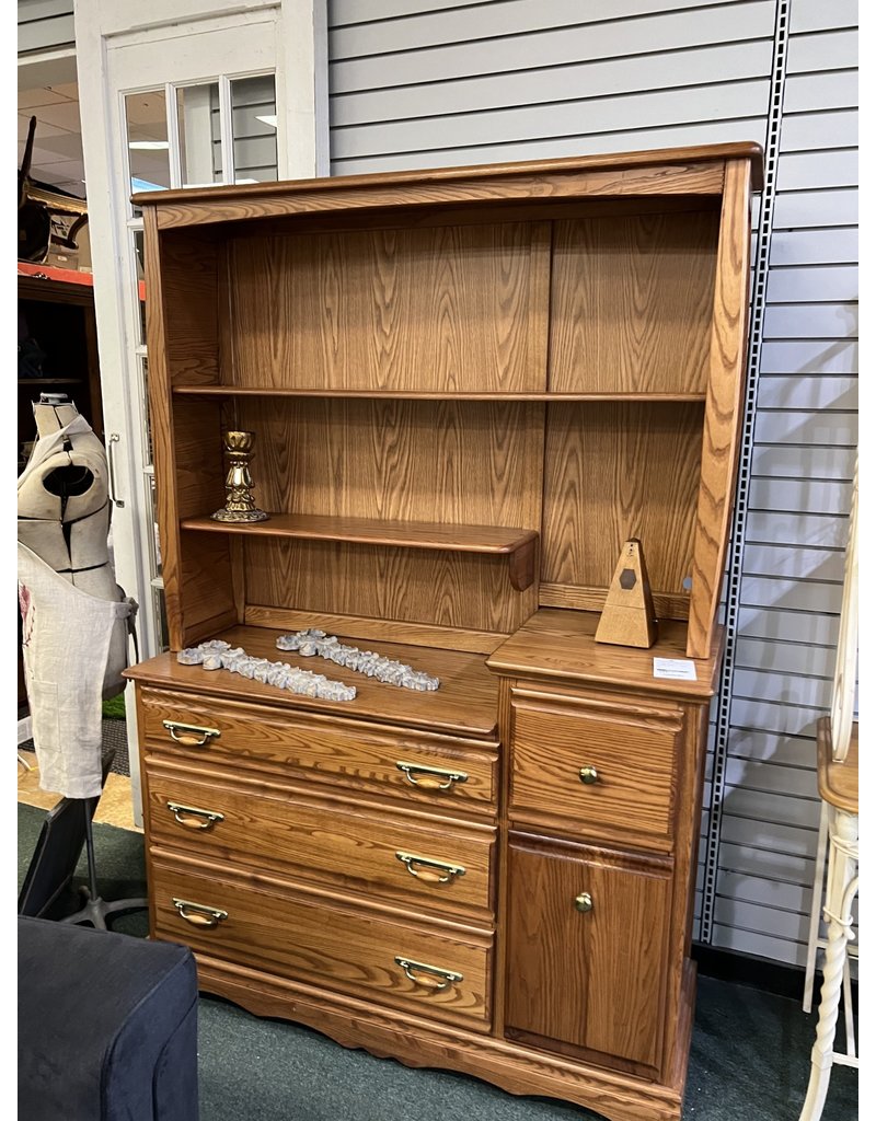 Oak Dresser w/ Hutch Top