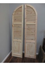 Pair of Tall Arch Top Unfinished Shutters