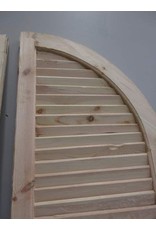 Pair of Tall Arch Top Unfinished Shutters