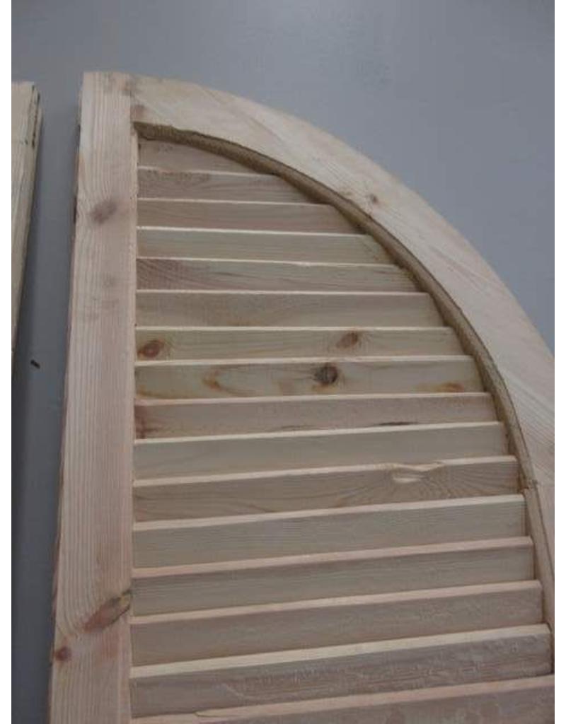 Pair of Tall Arch Top Unfinished Shutters