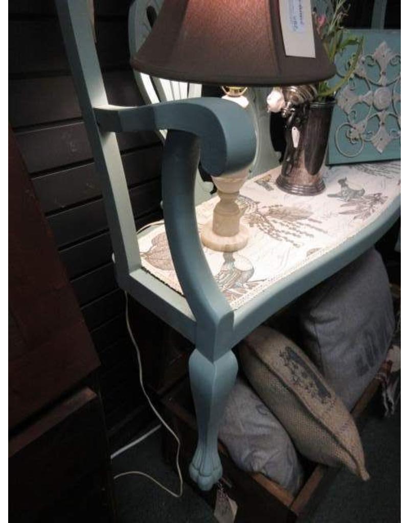 repurposed Shelf Made from a Bench