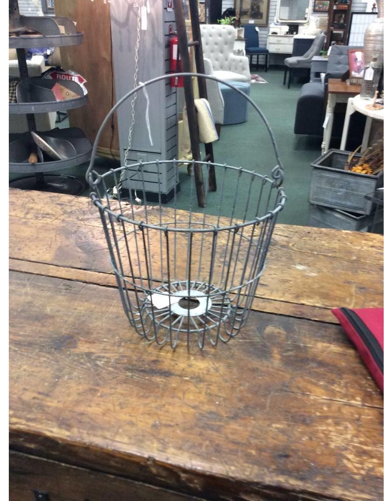 Galvanized Egg Basket, 11"