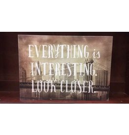 "Look Closer" cityscape wall decor