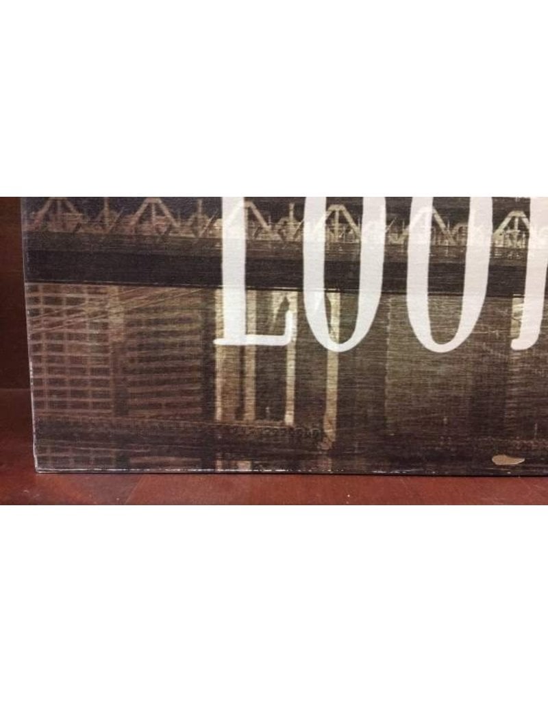 "Look Closer" cityscape wall decor