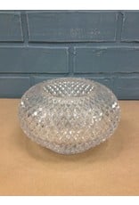 Pressed Glass English Hobnail Rose Bowl