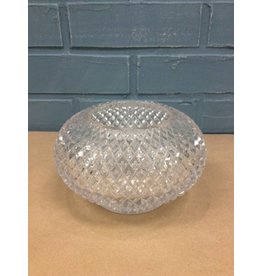Pressed Glass English Hobnail Rose Bowl