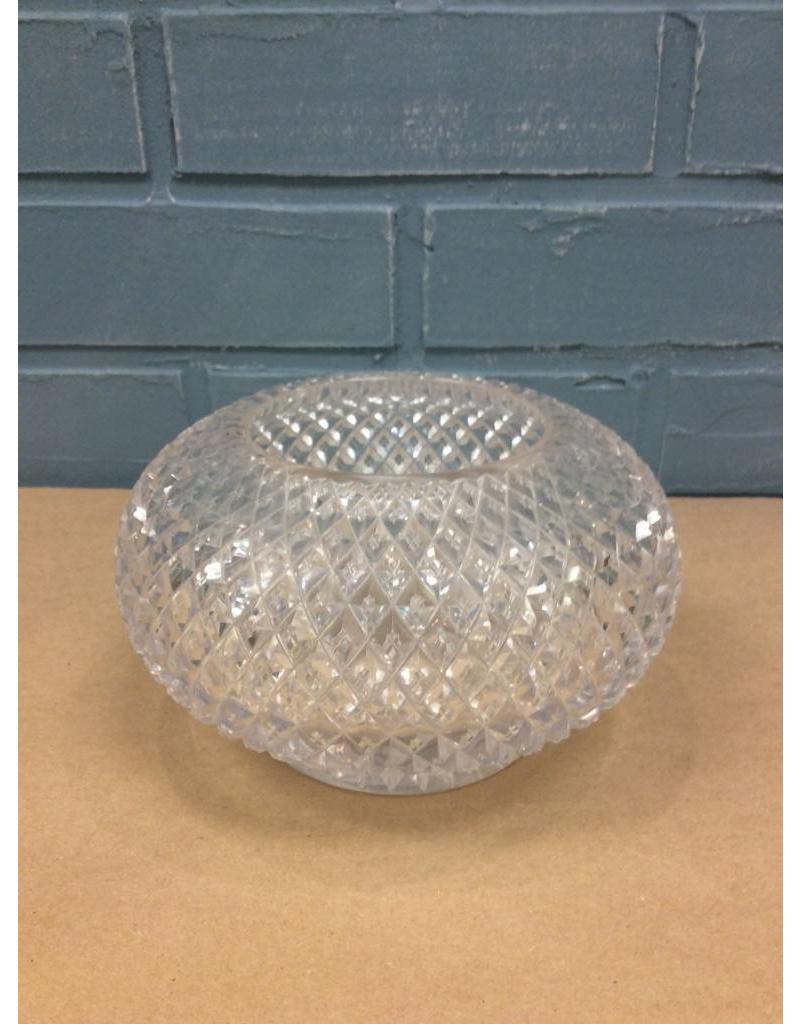 Pressed Glass English Hobnail Rose Bowl