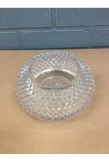 Pressed Glass English Hobnail Rose Bowl