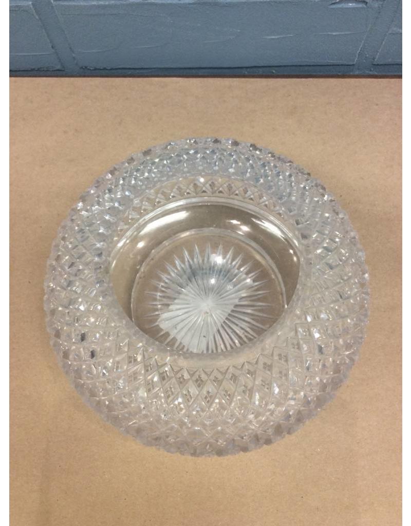 Pressed Glass English Hobnail Rose Bowl