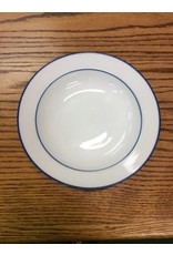 White Bowl w/ blue Trim