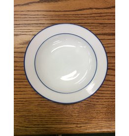 White Bowl w/ blue Trim
